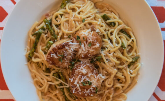 !Food, Finished Dish, Food, Pasta, Scallops, Seafood, Shellfish